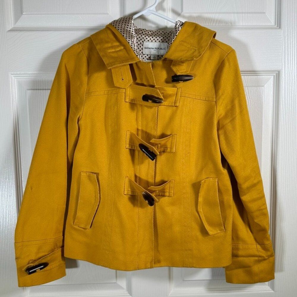 Banana Republic yellow corduroy women's jacket with hood - Small